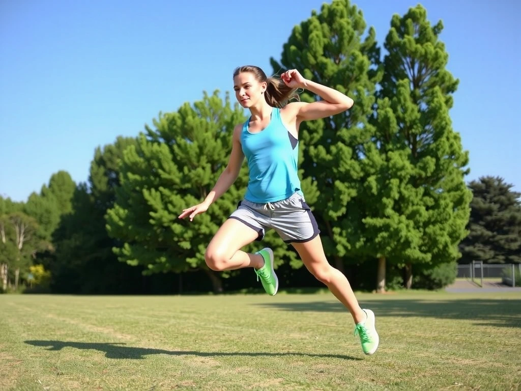 Persona enérgica ejercitándose al aire libre, llena de vitalidad