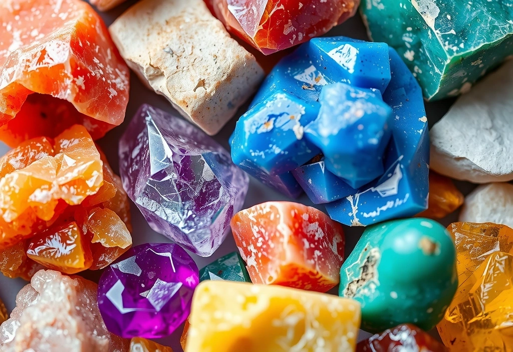 Imagen abstracta de minerales, como rocas cristalinas